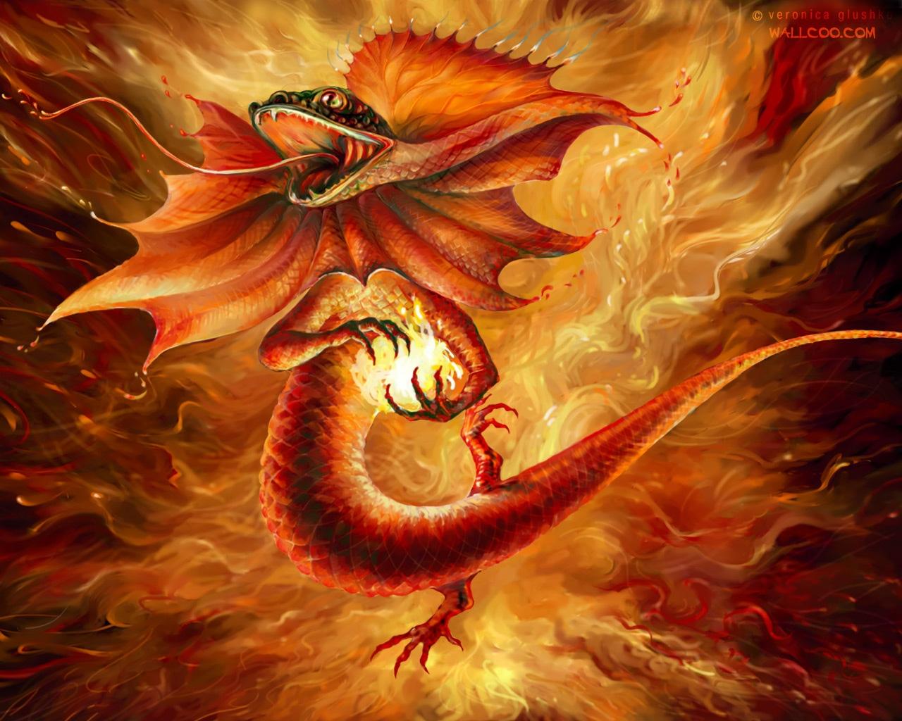Desktop Hintergrundbilder Drachen Fantasy