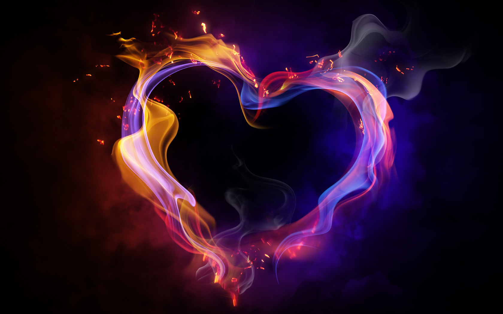 Картинка Сердце пламя серце сердца сердечко Огонь