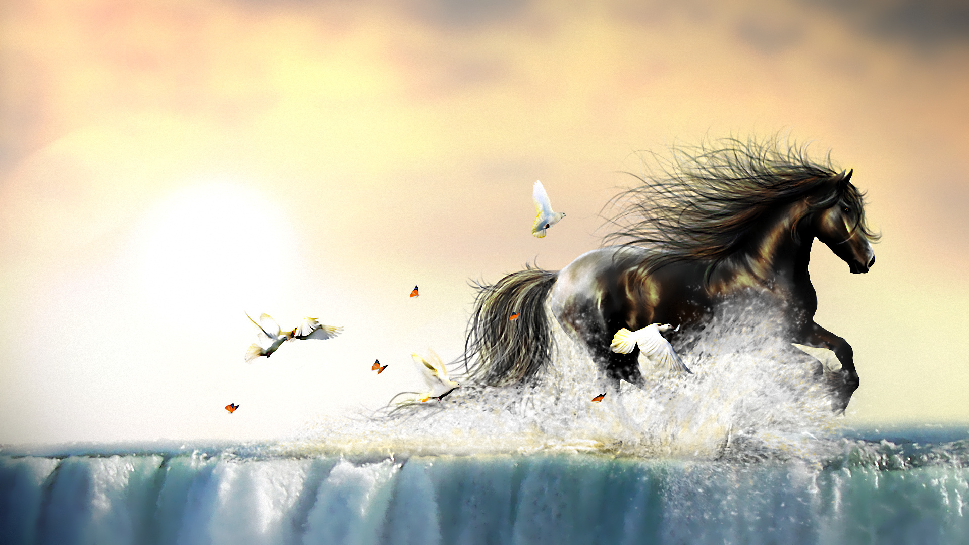 Desktop Hintergrundbilder Pferde Ein Tier 19x1080