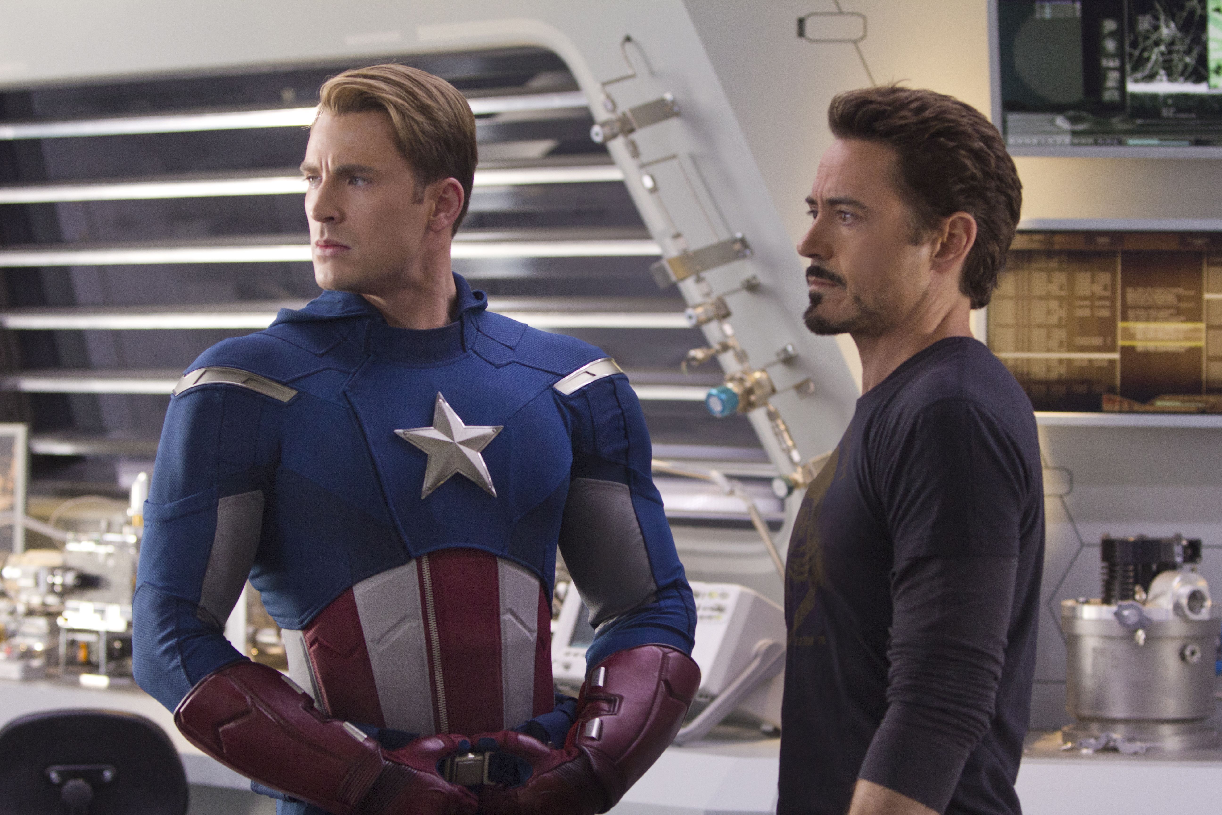 Afbeeldingen The Avengers (2012) Chris Evans Robert Downey Jr Captain America superheld film 5184x3456 Films