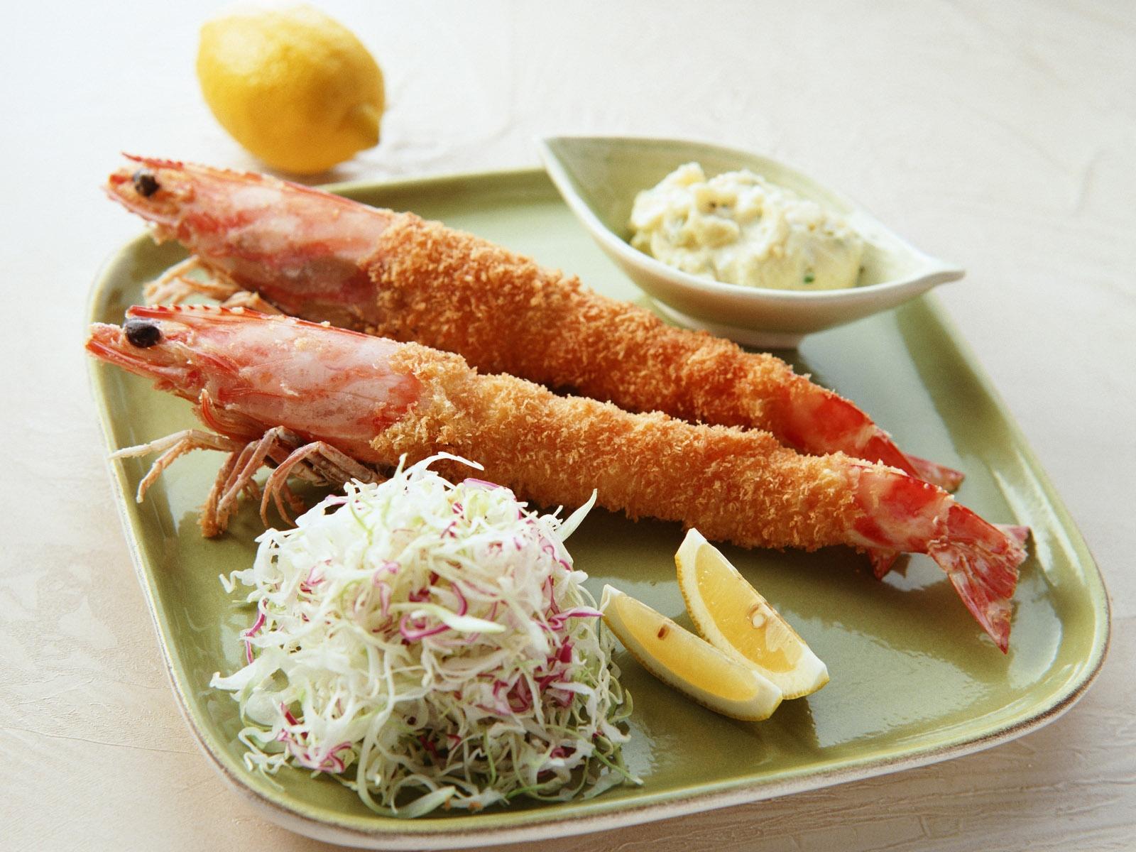 Photo Shrimp Food Seafoods Caridea