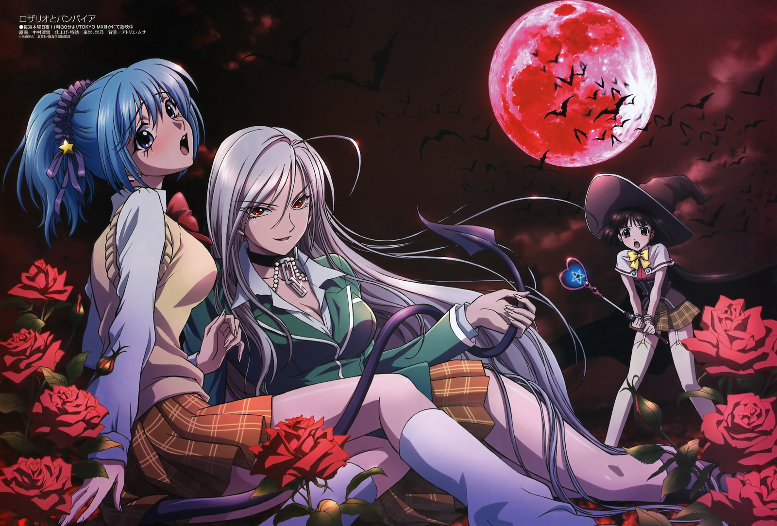 Wallpaper Rosario to Vampire Anime
