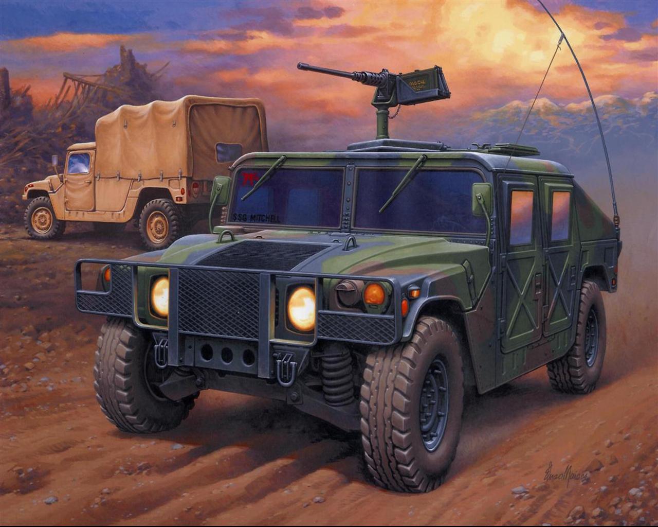 Images Military Vehicle Hummer Hmmwv M998 M1025 Painting Art Army Images, Photos, Reviews