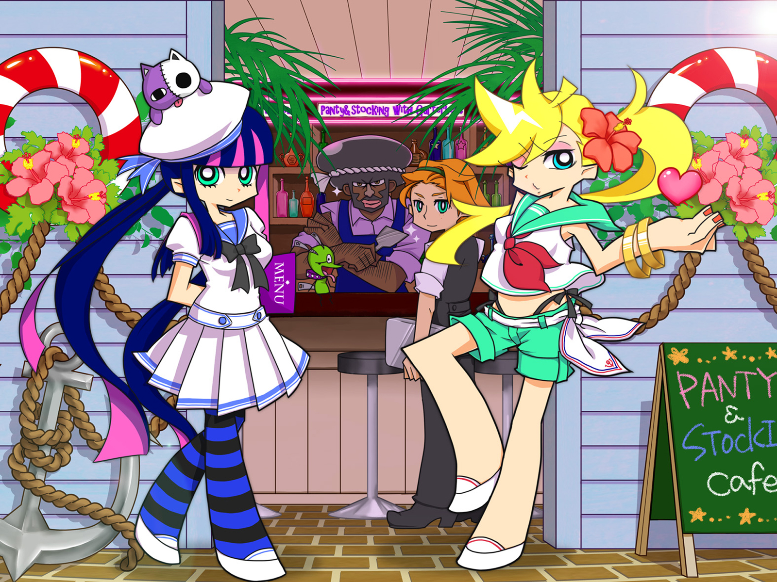 Desktop Wallpapers Panty Stocking With Garterbelt Anime Girls