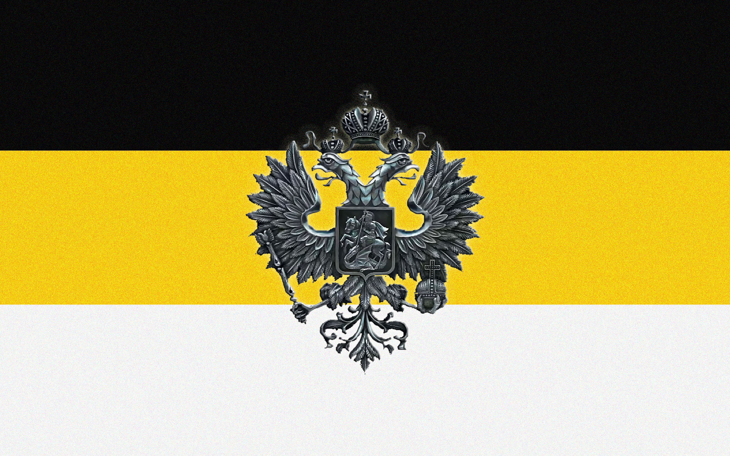 Russian Empire Flag with Coat of Arms. - Phone Wallpaper.