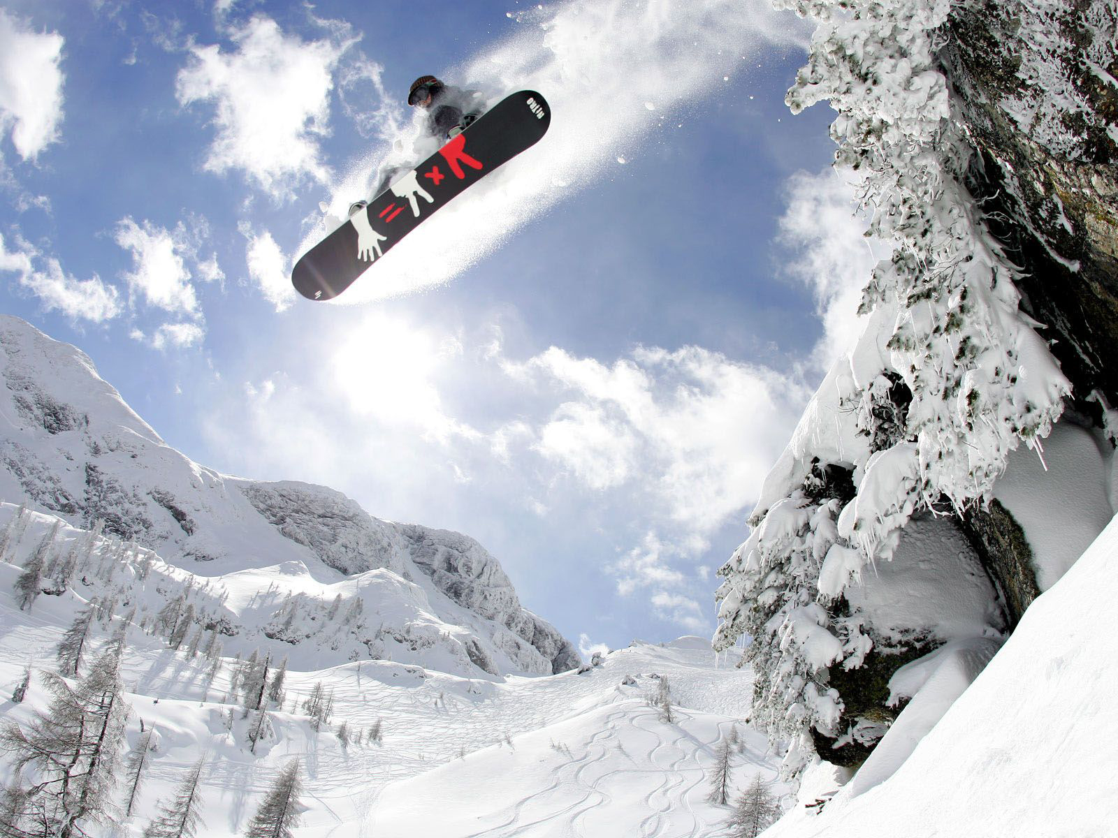 Wallpaper Athletic Snowboarding