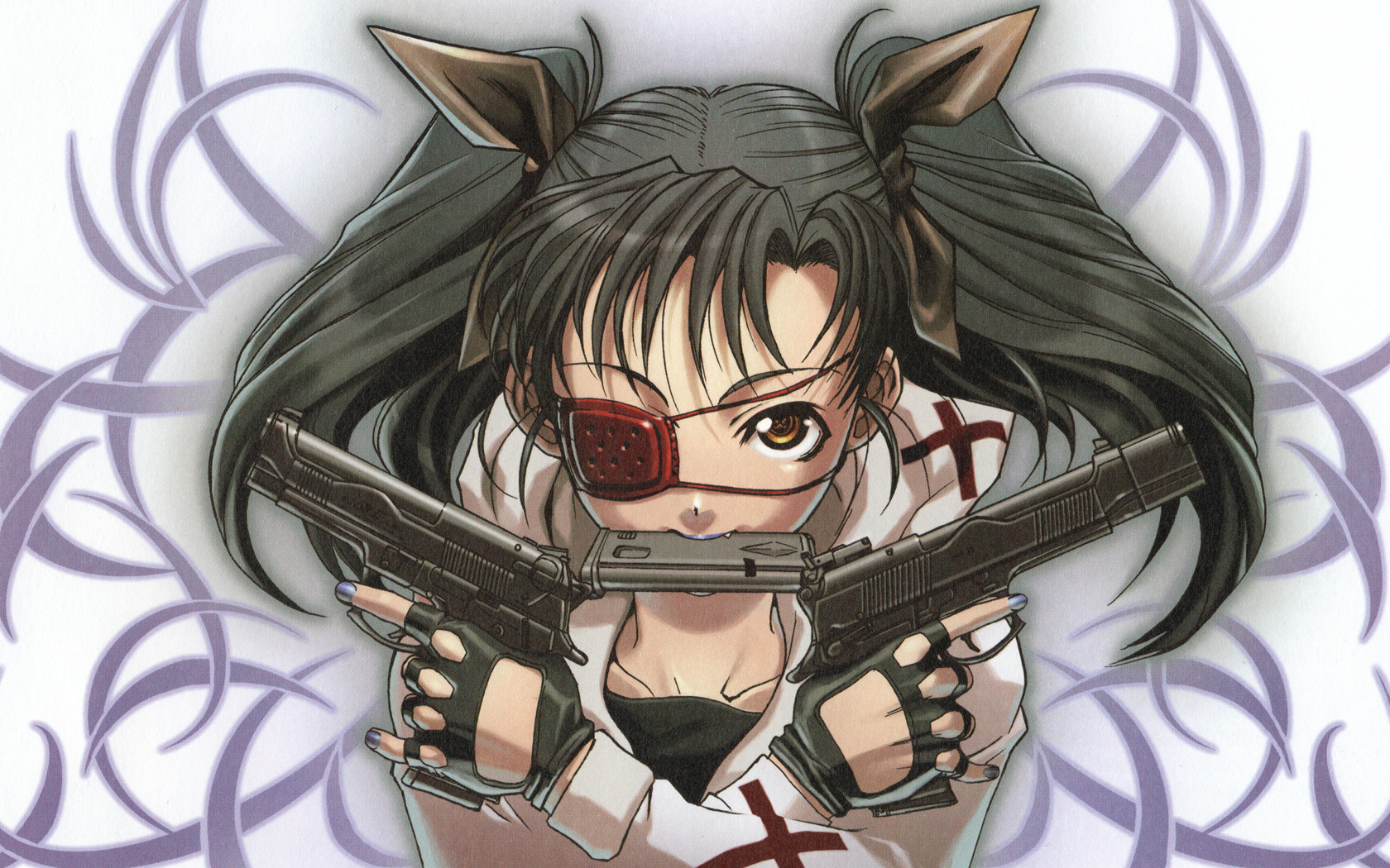 Fondos de Pantalla Pistola Parche para ojo Anime Chicas descargar imagenes