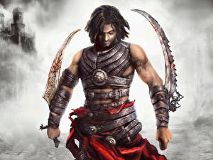 Bakgrundsbilder på skrivbordet Prince of Persia Prince of Persia: Warrior Within Krigare En man Sabel dataspel
