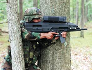 Bakgrunnsbilder Soldat Automatgeværer Militærvesen