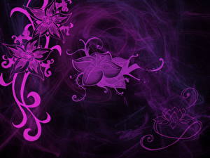 Wallpapers Abstraction 3D Graphics Flowers