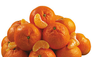 Bakgrundsbilder på skrivbordet Frukt Citrusfrukter Mandariner Många Mat