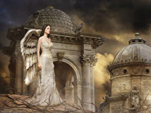 Fotos Gotische Engeln Fantasy Mädchens