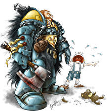 Picture Warhammer 40000 Armor Battle axes funny