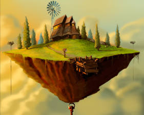 Papel de Parede Desktop Mundo fantástico Ilha Fantasia