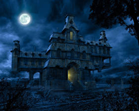 Wallpaper Gothic Fantasy Moon Fantasy