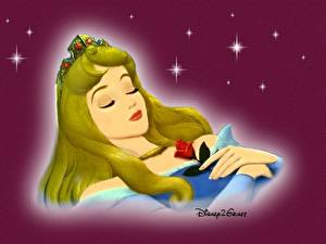 Tapety na pulpit Disney Śpiąca królewna kreskówka