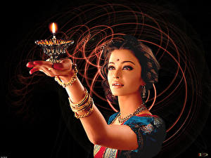 Papel de Parede Desktop Indian Aishwarya Rai Celebridade