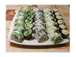 Pictures Seafoods Sushi Food