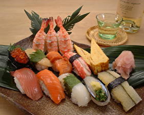 Bakgrundsbilder på skrivbordet Skaldjur Sushi