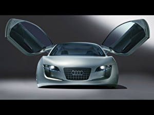 Bureaubladachtergronden Audi Vooraanzicht auto's