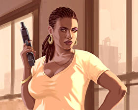 Tapety na pulpit Grand Theft Auto GTA 4 Murzyn gra wideo komputerowa Dziewczyny