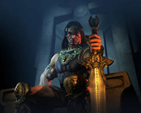 Bakgrundsbilder på skrivbordet Age of Conan: Hyborian Adventures spel
