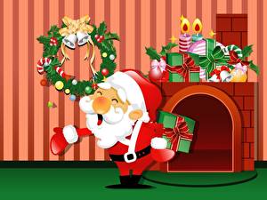 Sfondi desktop Anno nuovo Giorno festivo Babbo Natale Barba