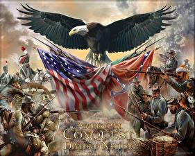 桌面壁纸，，American Conquest，American Conquest: Divided Nation，电子游戏