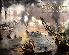 Bakgrundsbilder på skrivbordet American Conquest American Conquest: Divided Nation spel