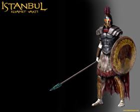Hintergrundbilder Istanbul - Spiele Krieger Schild (Schutzwaffe) Speer Helm Rüstung Spiele