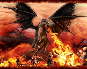 Bilder Requiem Feuer Drachen Spiele