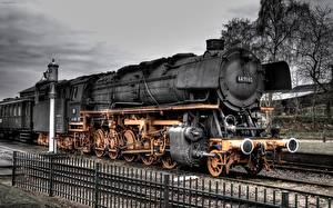 Wallpaper Trains Retro Locomotive HDRI