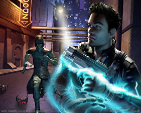 Bakgrundsbilder på skrivbordet Deus Ex Deus Ex: Invisible War spel