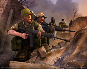 桌面壁纸，，Conflict，Conflict: Desert Storm 2，电子游戏