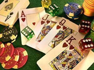 Fonds d'écran Carte à jouer As carte Fichas de casinos