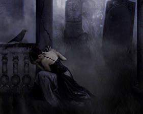 Hintergrundbilder Gotische Fantasy Mädchens