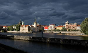 Bureaubladachtergronden Gebouwen Tsjechië Praag  een stad