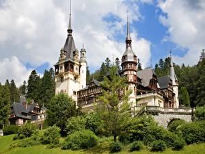Hintergrundbilder Berühmte Gebäude Rumänien Burg Städte