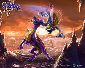 Bakgrundsbilder på skrivbordet Spyro spel