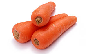 Обои Овощи Морковка Белым фоном Еда