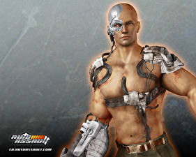 Bakgrundsbilder på skrivbordet Auto Assault Cyborg spel