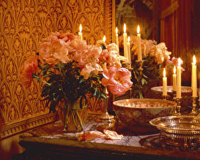 桌面壁纸，，蜡烛，花瓶，