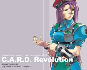 Bakgrundsbilder på skrivbordet Phantasy Star Phantasy Star Online:Episode3 - C.A.R.D.Revolution