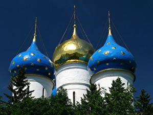 Bakgrunnsbilder Tempel Russland byen