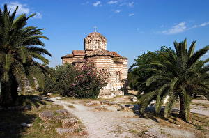 Обои Храмы Греция Византийская церковь Города