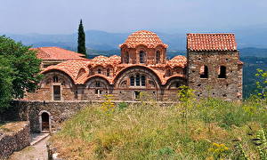 Картинка Храмы Греция Церковь Afentiko 14-го века  город