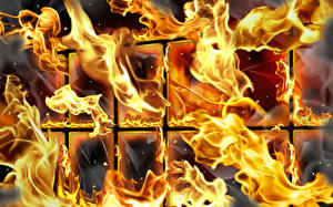 Desktop hintergrundbilder Feuer Zaun