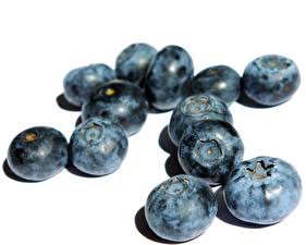 Photo Fruit Blueberries White background Food