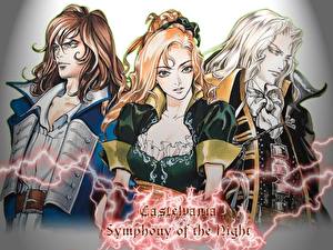 Bakgrundsbilder på skrivbordet Castlevania Castlevania: Symphony of the Night spel