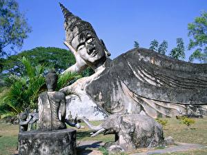 Bakgrunnsbilder Skulptur Buddha  Byer